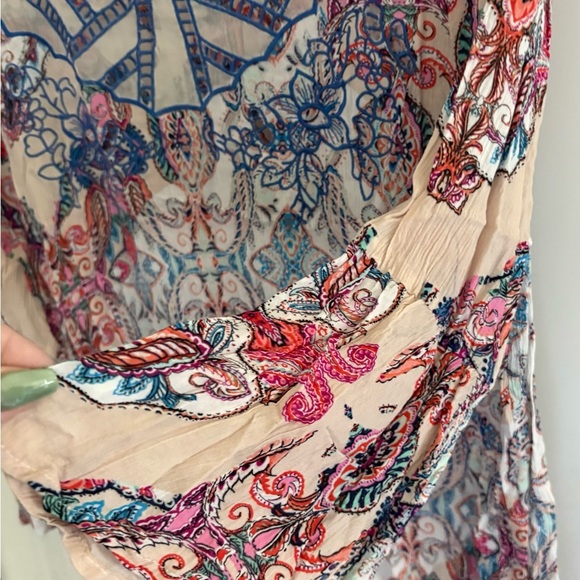 Floral Multicolor Women's Boho Tunic - Picture 5 of 7